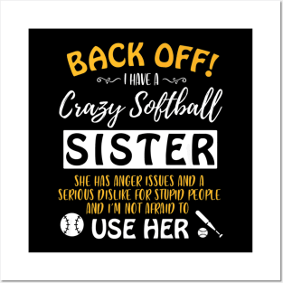 Softball Player Sister Anger Posters and Art